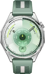 Смарт-годинник Huawei Watch GT 6 46mm Steel with Green Woven Strap (55020FTV) - мініатюра 6