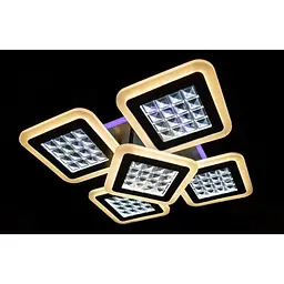 LED люстра світлодіодна стельова з пультом і підсвічуванням Linisoln 2723-4+1S WH,BK - мініатюра 3
