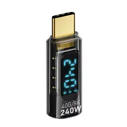 Перехідник USB-C M to USB-C F 40Gbps 240W 8K with display XoKo (AC-240TCС) - мініатюра 3