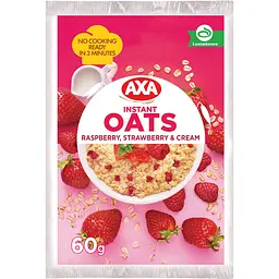 Каша овсяная AXA со сливками, малиной и клубникой 60 г