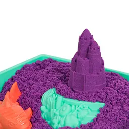 Набір піску для дитячої творчості Kinetic Sand V2 Замок з піску фіолетовий 454 г (71402) - мініатюра 9