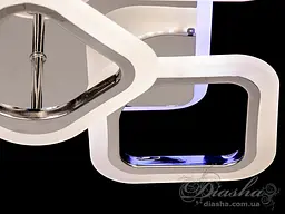 Люстра стельова LED Diasha AS8060/4+1HR, 60W, 3200K-6500K, хром, сучасний стиль з пультом та диммером - мініатюра 4