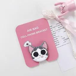 Попсокет PopSocket 3D ZucZug тримач для телефону Сірий веселий кіт (987154606) - мініатюра 2