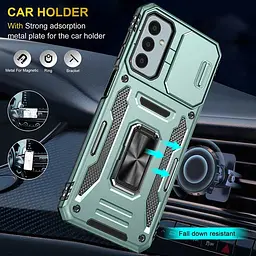 Ударостійкий чохол Camshield Army Ring для Samsung Galaxy A24 4G Зелений / Light Green - мініатюра 4