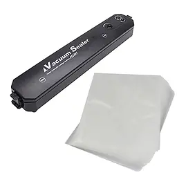 Вакуумний пакувальник для харчових продуктів Vacuum Sealer домашній автоматичний вакууматор, A-plus Чорний 87733 - мініатюра 9