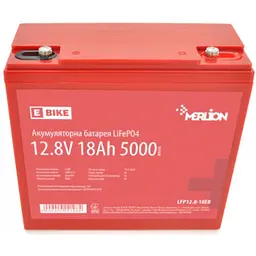 Акумулятор Merlion LiFePO4 12.8V 18AH (4S3P/BMS-20A), (181x77x167) для електротранспорту, 5000 циклів, Q6