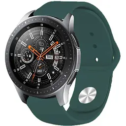 Силіконовий ремінець BeCover для Xiaomi iMi KW66/Mi Watch Color/Haylou LS01/Watch S1 Active Dark-Green (706366) - мініатюра 3