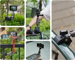 Затискач Telesin Aluminum Alloy Universal Handlebar Mount (GP-HBM-001) [83956] - мініатюра 4