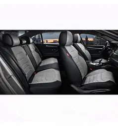 5D Авточохли накидки для сидінь Алькантара Екокожа Elegant VERONA комплект Сірі (700 143) - мініатюра 3