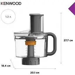 Насадка кухонний комбайн (овочерізка, подрібнювач, кубики нарізка) Kenwood KAH 65.000 PL MultiPro (KAH65.000PL) - мініатюра 7
