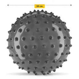 М'яч для пілатесу, йоги, реабілітації 4FIZJO 20 см (масажний) Black (P-5905973402330) - мініатюра 5