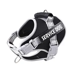 Нейлонова водонепроникна регульована шлея ServiceDog для собак, X-Large Чорний