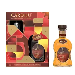 Віскі односолодовий Cardhu 12 років 40% 0.7 л у подарунковій упаковці + 2 склянки