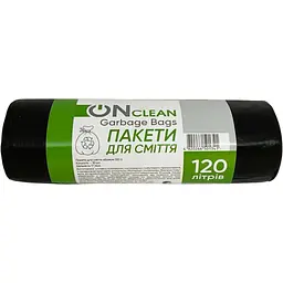 Пакети для сміття "OnClean Bag", 120 л, 25 мкм, 10 шт.