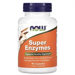 Now Foods Суперензими/ферменти, Super Enzymes, 90 капсул