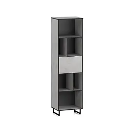 Стелаж для книг та декору на ніжках Moreli Forte F-0016 у стилі Loft 550х2000х400 мм Бетон Тефра