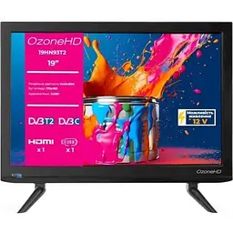 Телевізор 19" OzoneHD 19HN93T2, LED 1440x900 60 Гц, DVB-T2/C, HDMI/VGA, USB, Vesa 75x75