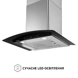 Витяжка декоративна зі склом Perfelli GRASSI 6PWX INOX - мініатюра 4
