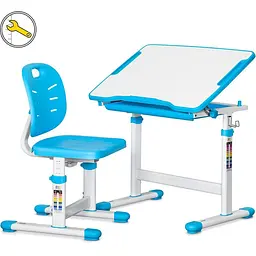 Комплект меблів Evo-Kids Blue: стіл+стілець+полиця+лампа (BD-24 BL)