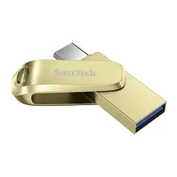 Флеш накопичувач USB 512Gb SanDisk Ultra Dual Luxe, Gold, Type-C / USB 3.2 Gen 1, до 400 МБ/с (SDDDC4-512G-G46GD) - мініатюра 2