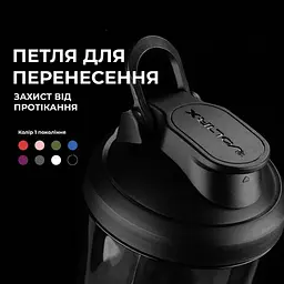 Шейкер спортивний електричний VOLTRX VortexBoost 600 мл Tritan Black (Vortex_Black) - мініатюра 6