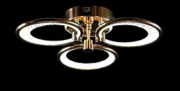 Люстра стельова LED Splendid Ray LT98120/3, 80W, золота, біла, сучасний стиль для дому