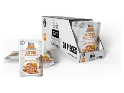 Вологий корм для кошенят Brit Care Cat Fillets in Gravy з пікантним лососем 85 г - мініатюра 3