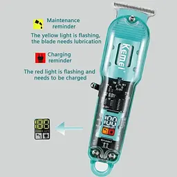 Машинка для стрижки XPRO VGR-660 Professional Transparent змінними насадками маслом та аксесуарами Green (42800-KM-1133_451) - мініатюра 4