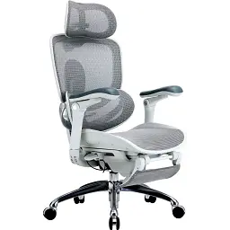Офисное кресло Sihoo C300 PRO V2, White, с подставкой для ног (C300-PRO-V2-B102-JT)