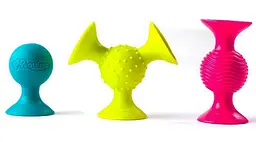 Набір сенсорних брязкальців Fat Brain Toys PipSquigz F089ML силіконові брязкальця 3 шт - мініатюра 2