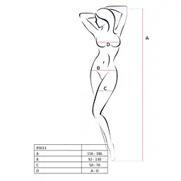 Бодістокінг Passion BS013 red, комбінезон, імітація панчіх і пояса