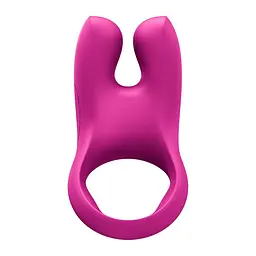 Ерекційне віброкільце з подвійною стимуляцією клітора Fun Factory NŌS CLASSIC Magenta, 2 мотори - мініатюра 3