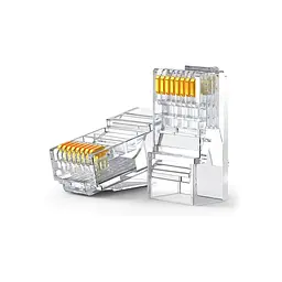 Конектор RJ45 cat.6 UTP, NW120, 100 шт упаковка, Transparent Ugreen (60558) - мініатюра 2