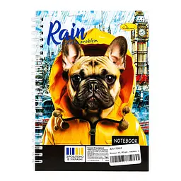 Блокнот для записів Rain is not a problem АП-1708-2 А5, 80 аркушів, пружина збоку