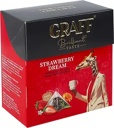 Чай зелений Graff Strawberry dream у пірамідках 36 г (20 шт. х 1.8 г) 
