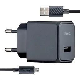 МЗП Hoco CS11A Ocean single port charger set (Micro) (EU) Black
