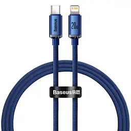 Кабель Baseus Crystal Shine Series Fast Charging Type-C to Lightning 20W (1.2m) blue (CAJY000203)
