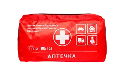 Аптечка медична автомобільна АМА-1 згідно ДСТУ 3961-2000 Poputchik м'який футляр (02-076-М)  - мініатюра 4