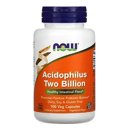 Пробіотики і пребіотики NOW Acidophilus 2 billion, 100 вегакапсул
