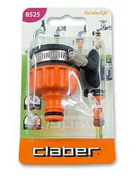 Насадка на кран з хомутом вихід адаптер конектора Claber 8525 - мініатюра 4