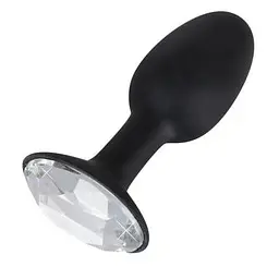 Анальна пробка зі стразом You2Toys Butt Plug Diamond S, силікон, чорна