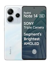Смартфон Xiaomi Redmi Note 14 5G 8/128GB Adapter (No NFC) white - мініатюра 1