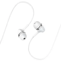 Дротові навушники Hoco M76 Maya universal earphones with mic, 3.5mm, 1.2m, white - мініатюра 3