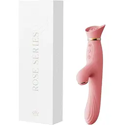 Вібратор з підігрівом та вакуумною стимуляцією клітора Zalo - ROSE Vibrator Strawberry Pink - мініатюра 9
