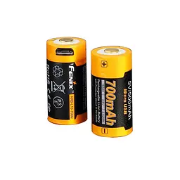 Акумулятор 16340 Fenix 700 mAh Li-ion зарядка micro usb (ARB-L16-700U) - мініатюра 3