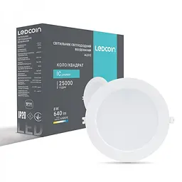 Свiтильник свiтлодiодний Ledcoin AL512 круг білий 8W 6500K (80333) - мініатюра 2