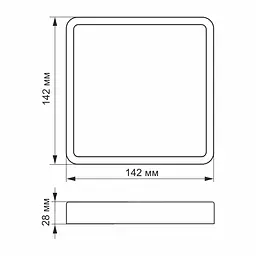 Cвітильник накладний Videx LED 12W 5000K квадратний (VL-DLSS-125) - мініатюра 3