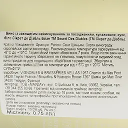 Вино Secret Des Diables Blanc AOP Saint Chinian, біле, сухе, 0.75 л - мініатюра 6