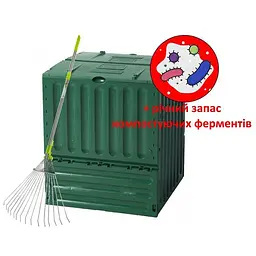 Компостер садовий Graf Eko-King 600 л зелений з аксесуарами PRO (627001PRO)