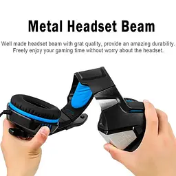 Дротова гарнітура Hunterspider Gaming with LED V3, USB, 3.5mm, 2.2m, black-blue - мініатюра 7